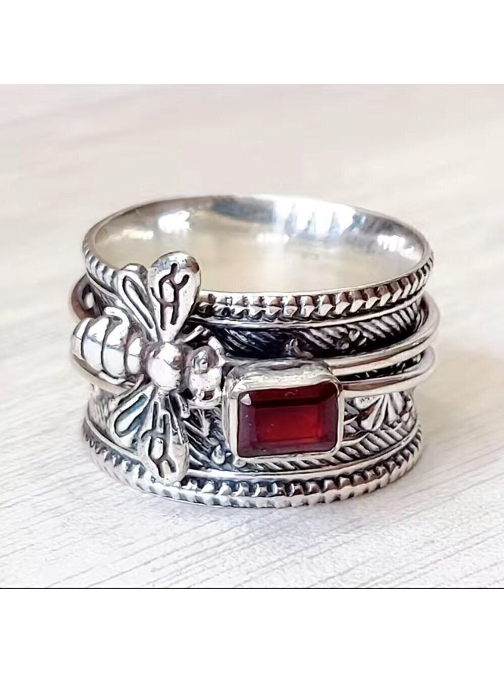 Bumble Bee Boho Ring Funky and Chunky #854